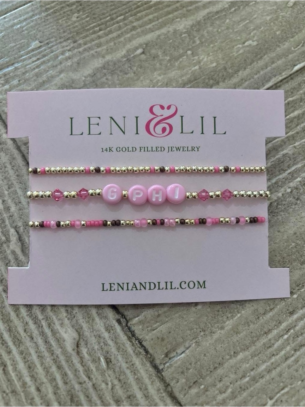 14k gold filled sorority bracelets.